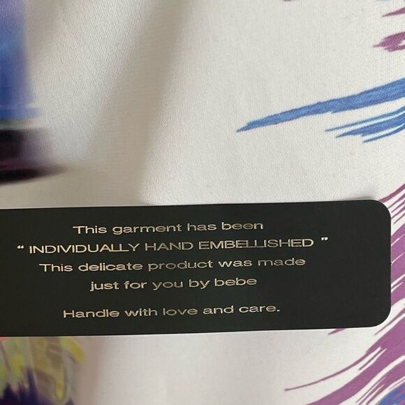 NWT Bebe Embellished Colorful Printed Kaftan S - Picture 6 of 7